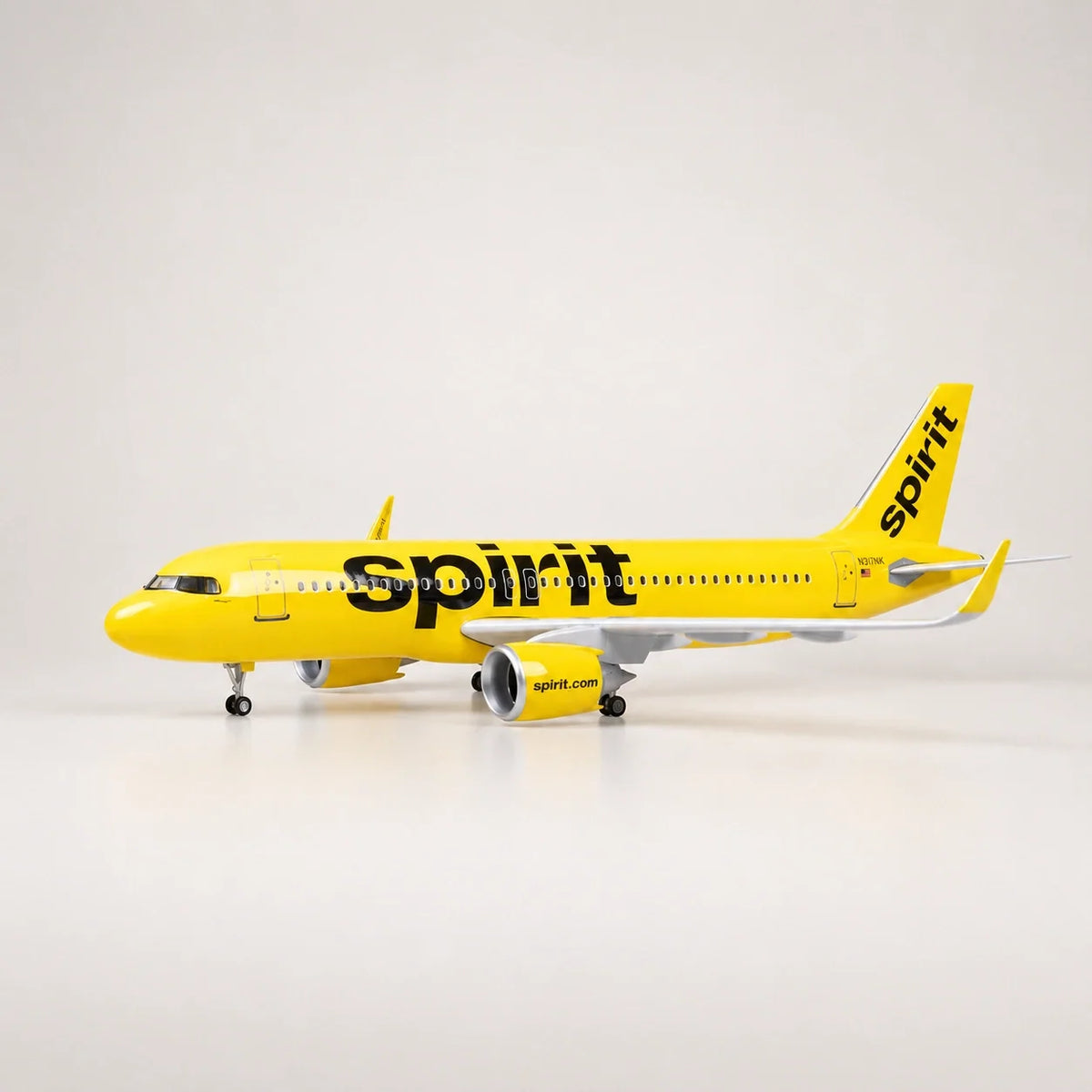 Spirit Airlines Airbus A320 1:80 Scale Model — view 8