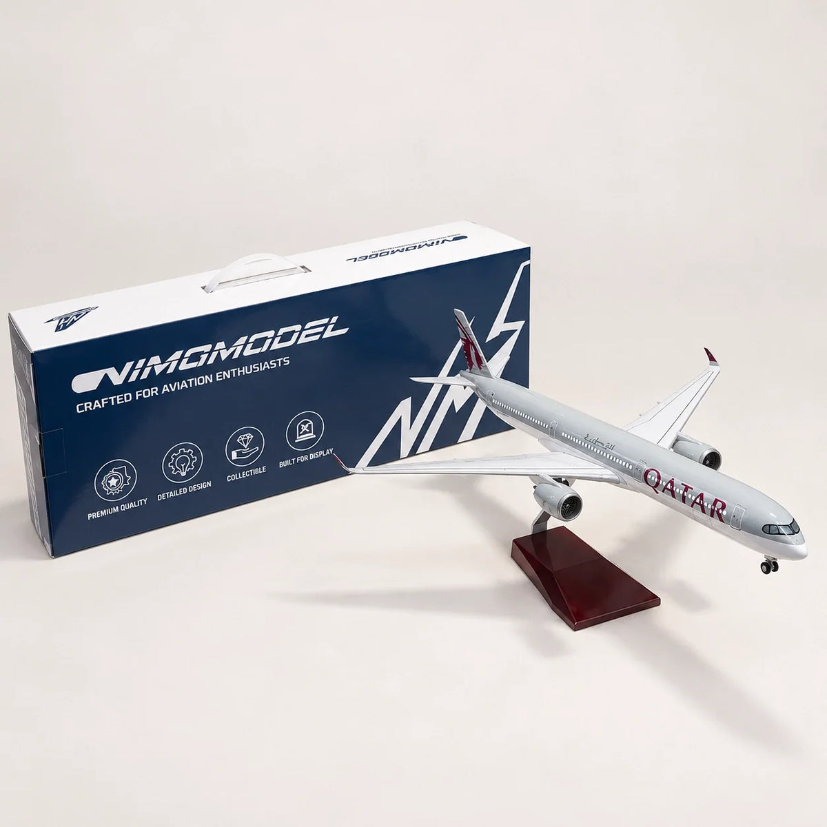Qatar Airways Airbus A350-1000 1:157 Scale Model — view 14