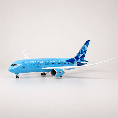 Etihad Airways Boeing 787 Manchester City Edition 1:130 Scale Model — view 6