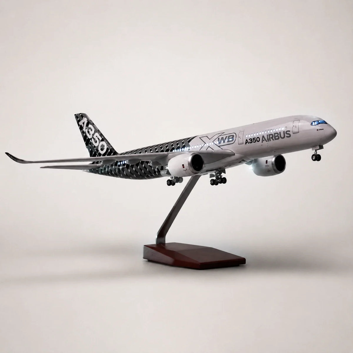 Airbus A350 XWB Prototype Carbon Fibre Livery 1:142 Scale Model — view 3