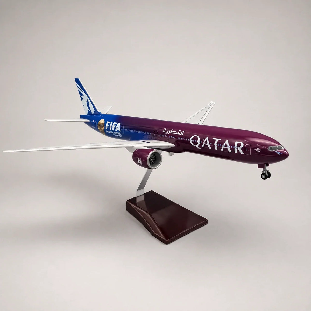Qatar Airways Boeing 777 FIFA World Cup Edition 2026 1:157 Scale Model — view 6